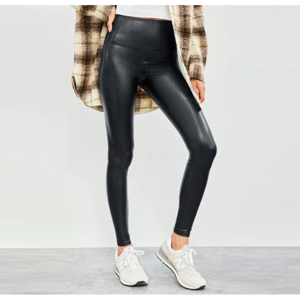 Aritzia Wilfred Free Sz M Daria Faux Vegan Leather High Waisted Leggings…